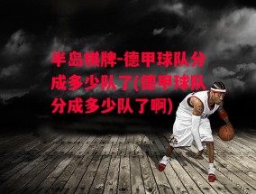 半岛棋牌-德甲球队分成多少队了(德甲球队分成多少队了啊)